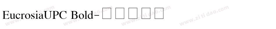 EucrosiaUPC Bold字体转换
